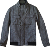 欧美品牌B多袋毛呢夹克工装夹棉棉衣男式外套(70%羊毛)A305