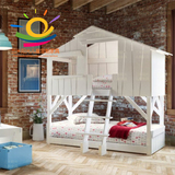 三米阳光树屋床实木家具定制子母高低床上下双床环保创意儿童树屋