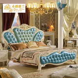 欧式床双人床1.8米高箱储物实木雕花公主床法式奢华田园大床婚床