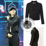 新款GD权志龙BIGBANG周边同款韩版夹克修身青年黑色薄款外套男女