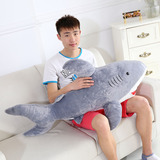 创意大白鲨公仔毛绒玩具鲨鱼玩偶布娃娃抱枕批发大小号男女生礼物