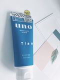 日本Shiseido/资生堂 UNO吾诺男士洗面奶洁净保湿洁面乳 蓝色