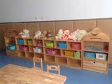 幼儿园卡通玩具柜实木组合分区储物柜区域书架儿童区角柜收纳柜子