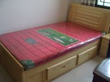 1.2米箱体床 高箱储物床带抽屉田园风格加密床板松木实木床促销