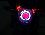 摩托车小钢炮天使眼透镜大灯KA125-150-22 氙气灯恶魔眼总成改装