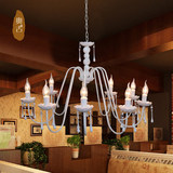 奥古灯饰鹿角美式乡村客厅餐厅白吊灯酒吧地中海风情欧式创意吊灯