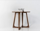 北欧实木小圆桌小茶几沙发几个性创意咖啡桌小书桌原木餐桌大圆桌