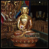1尺33cm佛教用品 正宗尼泊尔半鎏金紫铜密宗佛像 三宝佛 阿弥陀佛