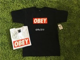 【火爆单品】OBEY Box Logo Tee 经典 红色box Logo 短袖T恤 情侣