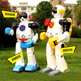 盈佳智能遥控机器人 发射武器电动声控多功能语音对话机器人玩具