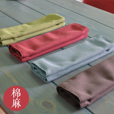 特价现代宜家日式中式田园纯色素色细棉麻亚麻餐垫隔热垫茶垫定做