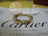 Cartier卡地亚Trinity 18K三色金戒指 1.5毫米 B4088900