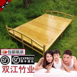 折叠床单人双人竹床儿童床陪护床简易便携午睡实木板床1.2 1.5米
