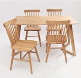 北欧餐桌椅组合套日式餐桌创意饭桌原木色家具北美白橡纯实木餐桌
