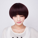 甜美假发套时尚女 短发 蓬松BOBO头 蘑菇头齐刘海沙宣头 短直发