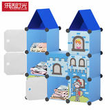 组合塑胶卡通儿童树脂衣柜宝宝简易收纳柜组装成人塑料膜片城堡柜
