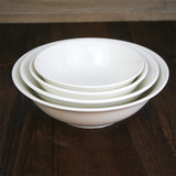 5个包邮纯白中式面碗 粥碗陶瓷碗盛菜碗斗碗米饭碗大汤碗意面碗
