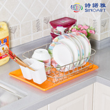 厨房用品不锈钢果蔬杯子放碗碟盘子碗筷架子沥水架餐具收纳架包邮