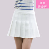 【天天特价】夏装新款AA风高腰修身显瘦俏皮百褶裙网球裙半身短裙