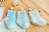 小米米保暖婴儿袜子宝宝全棉秋冬季纯棉袜新生儿6-12个月男童女童