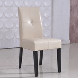 餐椅 米黄色PU皮 餐桌椅组合配套 套装欧式田园风 简约时尚餐椅