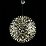 锦威LED火花球吊灯现代创意花火不锈钢球星球吊灯满天星吊灯