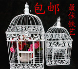 铁艺鸟笼欧式铁艺鸟笼 婚庆装饰花笼摆件 道具鸟笼 挂款花架鸟笼