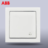 ABB开关插座面板ABB开关ABB插座德宁 一位/门铃按钮AN429