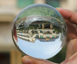 透明水晶球个性摆件风水球招财装饰工艺品现代客厅摆设白色摄影球