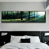 现代简约卧室床头画 森林装饰画客厅沙发背景墙风景酒店横幅挂画
