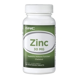 现货美国GNC健安喜 葡萄糖酸锌Zinc 锌片30mg*100粒益智