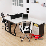 办公桌简约现代员工桌组合工作卡位屏风钢架桌子4人屏风工位桌椅
