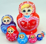 俄罗斯套娃娃10层大肚木制变色彩绘家居外国朋友礼物宝宝儿童玩具