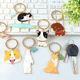 韩国卡通动物不锈钢钥匙扣男女可爱创意钥匙链汽车钥匙圈情侣挂件