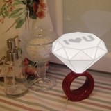 LED浪漫情侣钻石戒指小夜灯台灯情人光棍节礼物创意礼物 钻石灯