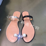 韩国东大门女鞋代购2016夏季新款平底韩版公主套趾珍珠凉鞋