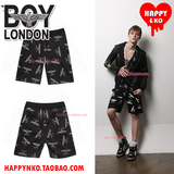 韩国代购正品英国潮牌BOY LONDON 14春 男士全班印花短裤 TP11