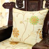 新中式棉麻绣花抱枕古典靠垫红木沙发靠垫床头软包靠枕大含芯定制