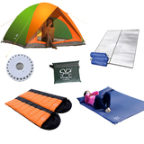 盛源户外帐篷套餐 野营 帐篷 睡袋 7件套 双人露营全套装备