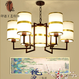 现代新中式吊灯中国风中式灯具客厅灯简约仿古书房布艺复古餐厅灯