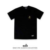 GRAF原创品牌金色戒指GoldieRing简洁小标黑色短袖T恤潮男女夏季