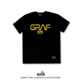 GRAF原创品牌NASA主题Goldie金色字母宇宙飞船黑色短袖男女夏季
