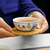 景德镇半手绘大明成化斗彩鸡缸杯仿古瓷器茶具茶杯功夫茶具品茗杯