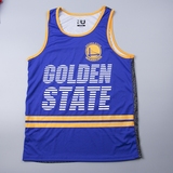 NBA STORE金州勇士队篮球球衣背心 库里 胶印爆裂纹背心街球嘻哈