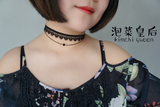 {泡菜皇后}韩国蕾丝玛瑙设计原宿简约欧美女短款颈带脖圈锁骨项链