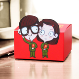 结婚创意喜糖盒 费列罗2粒好时德芙中式个性创意婚庆喜糖纸盒批发