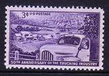 美国邮票 1953年交通运输.卡车汽车 1全新(拍4件给方连)
