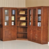 实木家具榆木家具实木书柜 榆木书柜 转角书柜 两门 三门 5门衣柜