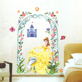 韩国墙贴 女孩儿童房可爱卡通贴画家居装饰迪斯尼公主城堡DS58372