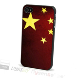 苹果iphone6/5外壳iphone4s/4手机壳itouch5保护套复古风中国国旗